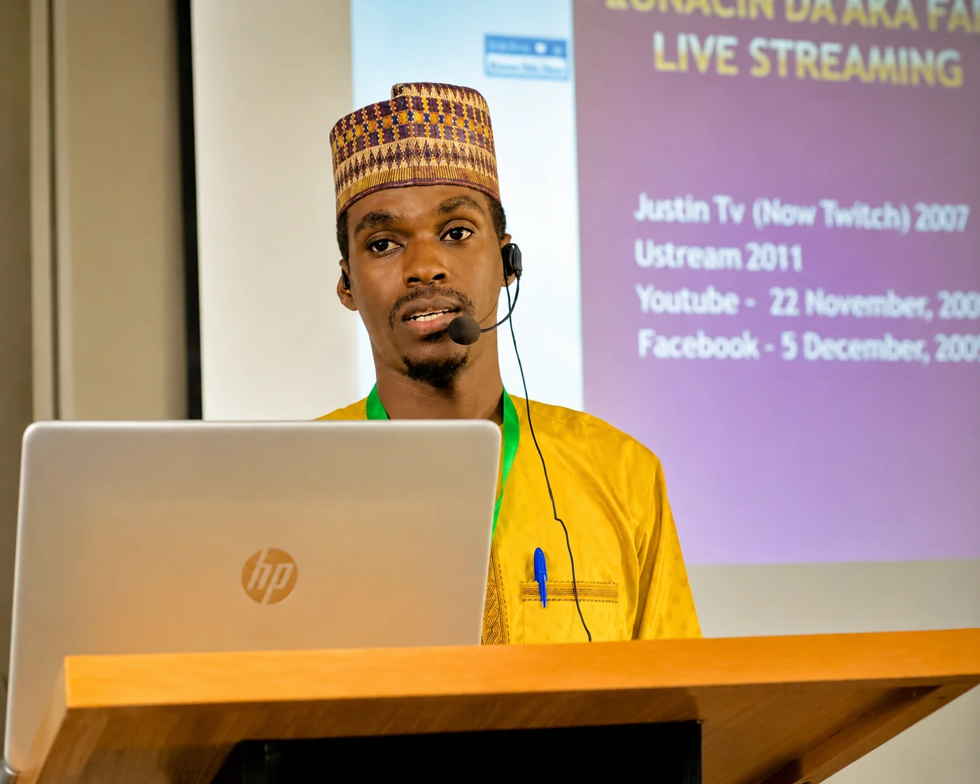 Awaisu Al'arabee Fagge presenting a paper at a Seminar 